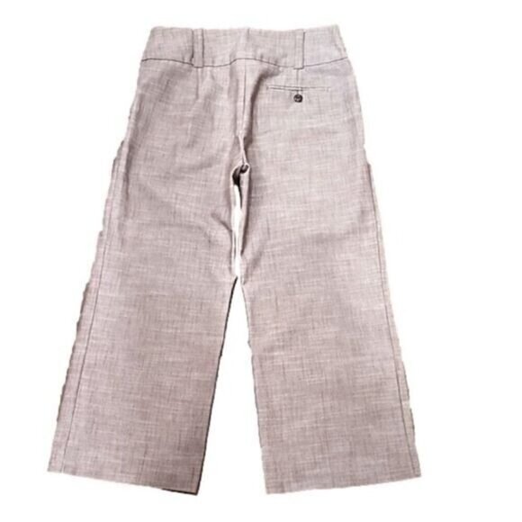 AB Studio Pants cropped Medium Brown Mid-rise Straight Leg Women's 2 - Picture 1 of 4